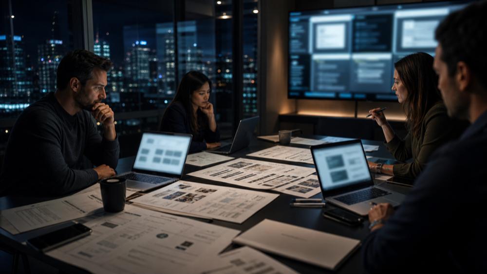 AI visibility audit session reviewing buyer prompts, competitor citations, and source gaps